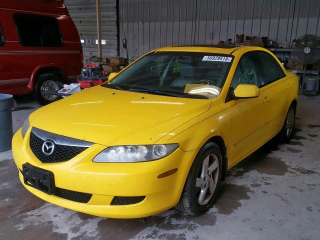 1YVFP80D835M21506 - 2003 MAZDA 6 S YELLOW photo 2