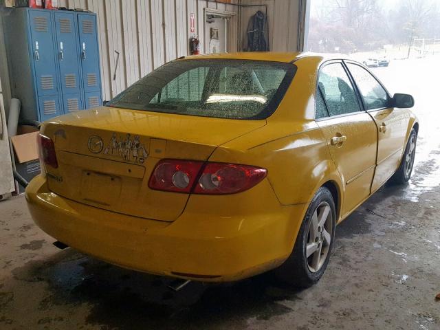 1YVFP80D835M21506 - 2003 MAZDA 6 S YELLOW photo 4