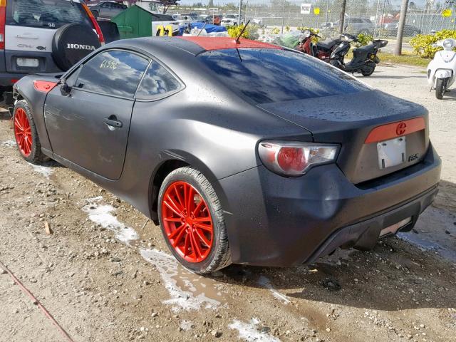 JF1ZNAA19D2712433 - 2013 TOYOTA SCION FR-S BLACK photo 3