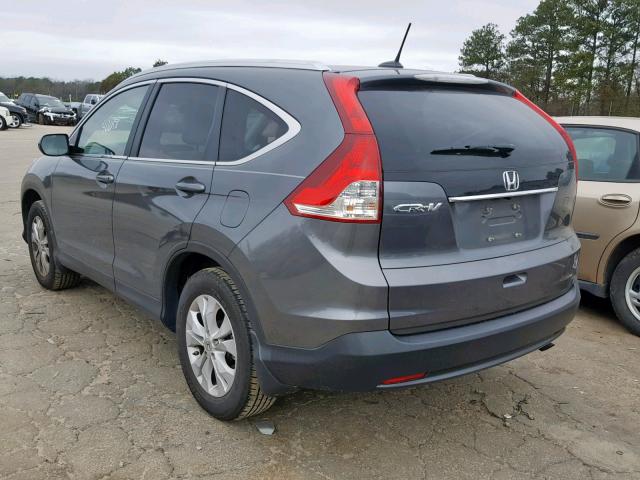 2HKRM3H7XDH500996 - 2013 HONDA CR-V EXL GRAY photo 3