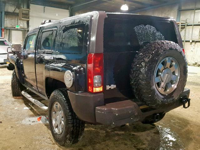 5GTEN13E788150715 - 2008 HUMMER H3 BLACK photo 3