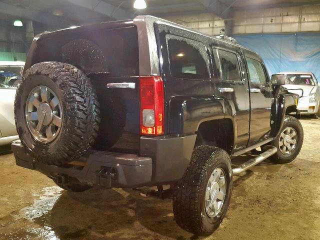 5GTEN13E788150715 - 2008 HUMMER H3 BLACK photo 4