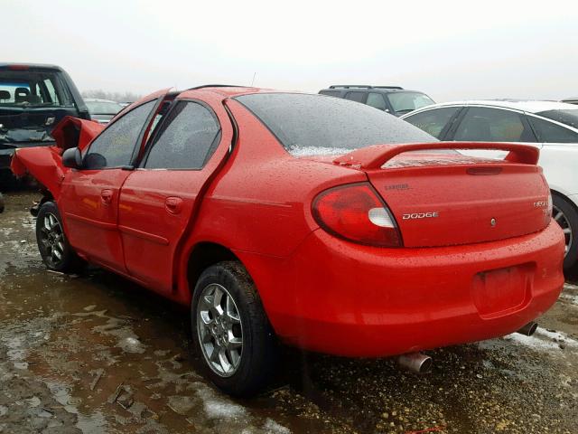 1B3ES46C12D530564 - 2002 DODGE NEON SE RED photo 3