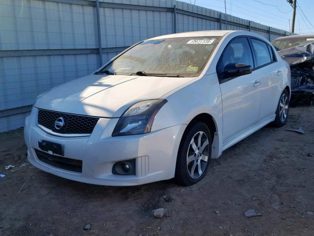 3N1AB6AP6CL632914 - 2012 NISSAN SENTRA 2.0 WHITE photo 2