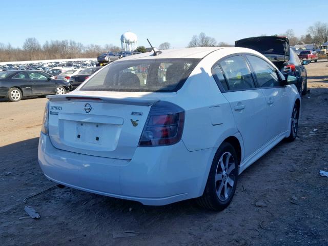 3N1AB6AP6CL632914 - 2012 NISSAN SENTRA 2.0 WHITE photo 4