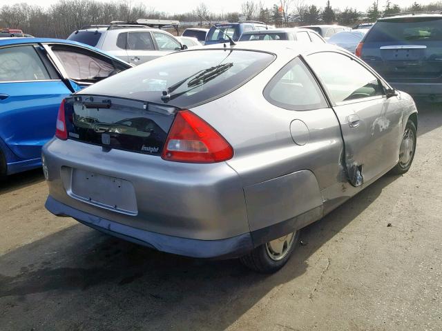 JHMZE1374YT000941 - 2000 HONDA INSIGHT SILVER photo 4