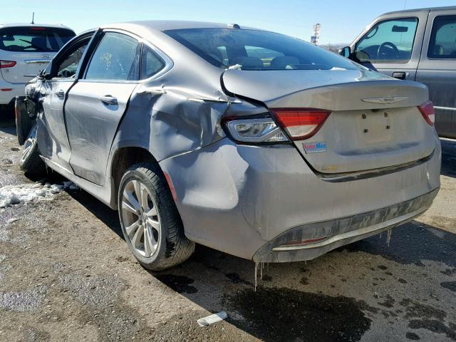 1C3CCCAB0FN595812 - 2015 CHRYSLER 200 LIMITE GRAY photo 3