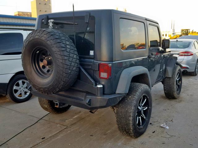 1J4FA24138L624546 - 2008 JEEP WRANGLER X BLUE photo 4