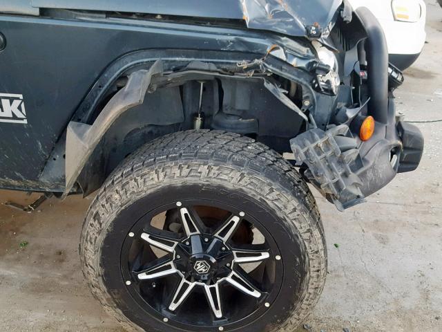 1J4FA24138L624546 - 2008 JEEP WRANGLER X BLUE photo 9