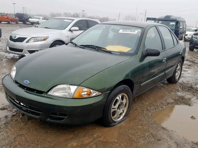 1G1JC524417268768 - 2001 CHEVROLET CAVALIER B GREEN photo 2