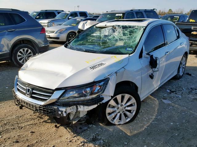 1HGCR3F87EA036272 - 2014 HONDA ACCORD EXL WHITE photo 2