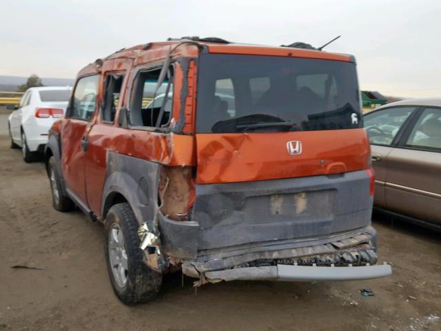 5J6YH28513L047512 - 2003 HONDA ELEMENT EX ORANGE photo 3