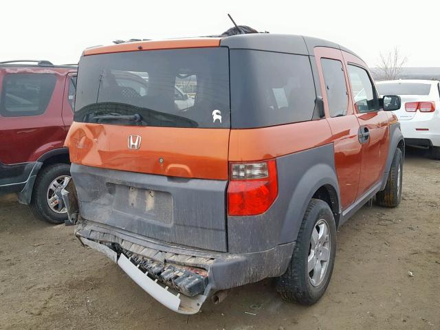 5J6YH28513L047512 - 2003 HONDA ELEMENT EX ORANGE photo 4