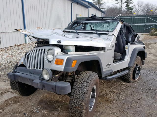 1J4FA49S46P701251 - 2006 JEEP WRANGLER / SILVER photo 2