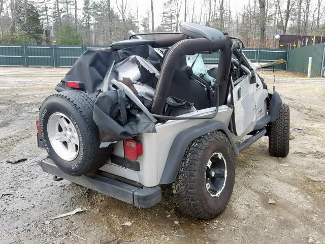 1J4FA49S46P701251 - 2006 JEEP WRANGLER / SILVER photo 4