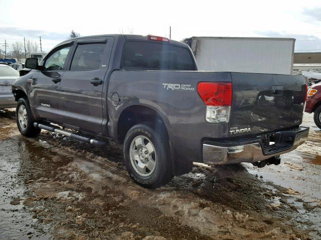 5TFDY5F11DX284419 - 2013 TOYOTA TUNDRA CRE GRAY photo 3