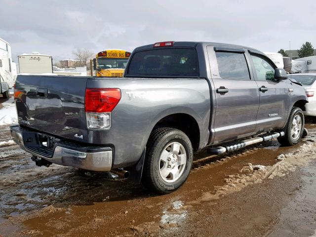 5TFDY5F11DX284419 - 2013 TOYOTA TUNDRA CRE GRAY photo 4