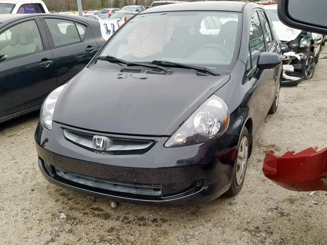 JHMGD37468S065625 - 2008 HONDA FIT BLACK photo 2