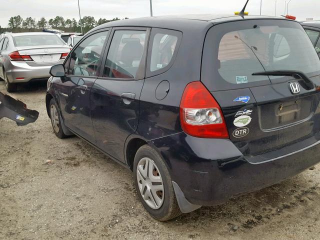 JHMGD37468S065625 - 2008 HONDA FIT BLACK photo 3