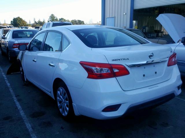 3N1AB7AP1GL665010 - 2016 NISSAN SENTRA S WHITE photo 3