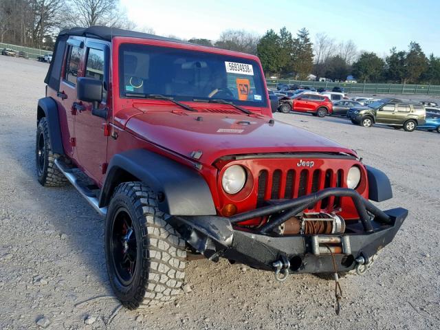 1J4GA39107L161993 - 2007 JEEP WRANGLER X RED photo 1