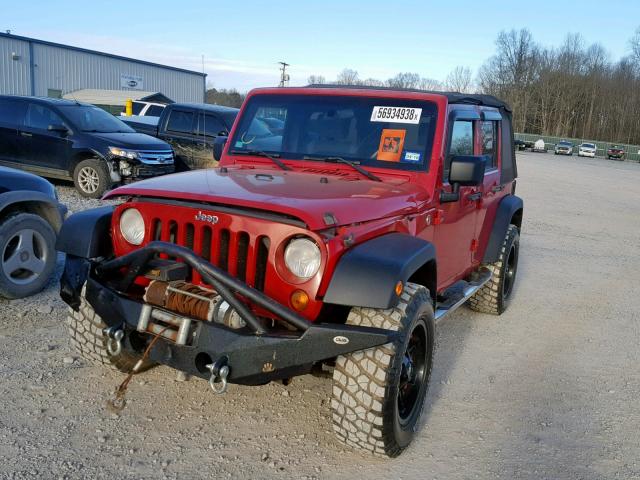 1J4GA39107L161993 - 2007 JEEP WRANGLER X RED photo 2