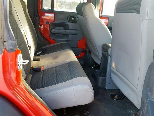 1J4GA39107L161993 - 2007 JEEP WRANGLER X RED photo 6