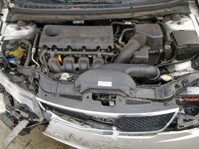 KNAFU4A24A5107348 - 2010 KIA FORTE EX GRAY photo 7