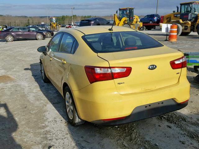 KNADM4A32G6532117 - 2016 KIA RIO LX YELLOW photo 3