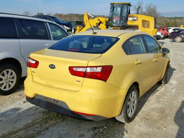 KNADM4A32G6532117 - 2016 KIA RIO LX YELLOW photo 4