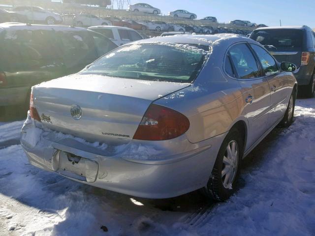 2G4WD532051317826 - 2005 BUICK LACROSSE C SILVER photo 4