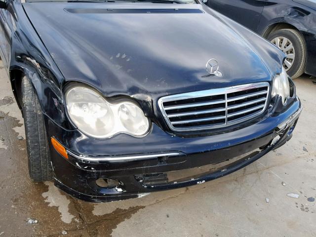 WDBRF92H77F935969 - 2007 MERCEDES-BENZ C 280 4MAT BLACK photo 9