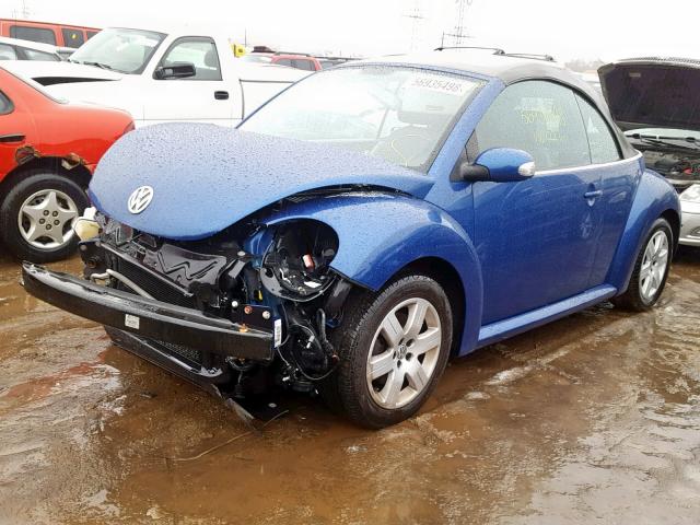 3VWRF31YX7M419442 - 2007 VOLKSWAGEN NEW BEETLE Mavi foto 2