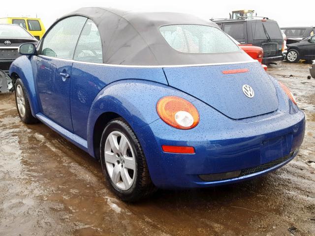 3VWRF31YX7M419442 - 2007 VOLKSWAGEN NEW BEETLE Mavi foto 3