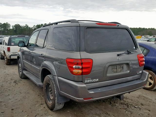 5TDZT38AX4S215109 - 2004 TOYOTA SEQUOIA LI GRAY photo 3