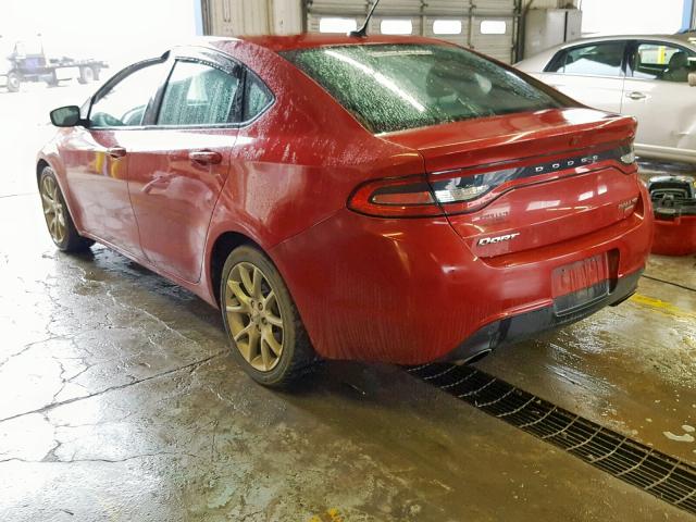 1C3CDFBH9DD691345 - 2013 DODGE DART SXT RED photo 3