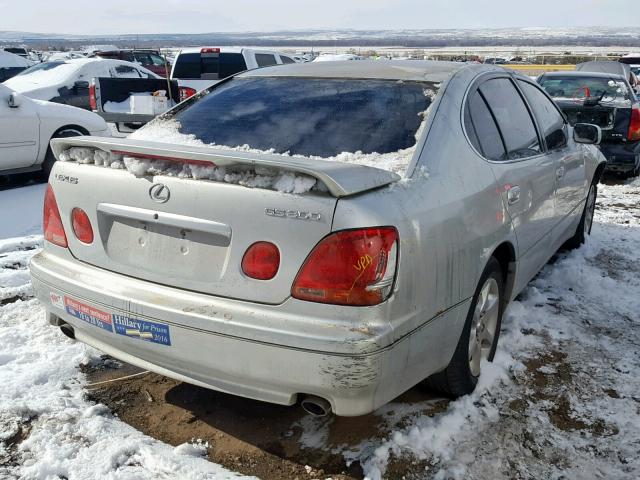 JT8BD69S640203158 - 2004 LEXUS GS 300 SILVER photo 4