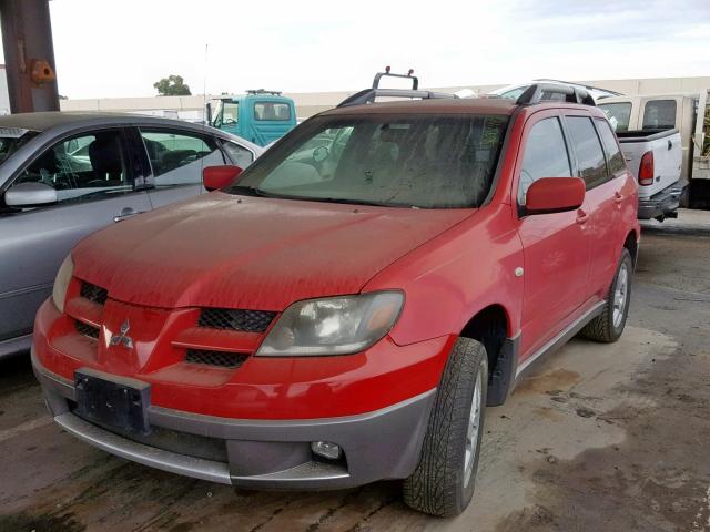 JA4LZ41G33U082951 - 2003 MITSUBISHI OUTLANDER RED photo 2