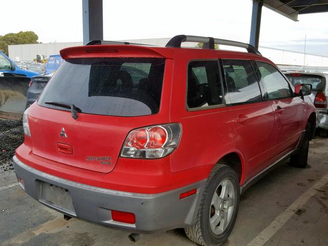 JA4LZ41G33U082951 - 2003 MITSUBISHI OUTLANDER RED photo 4