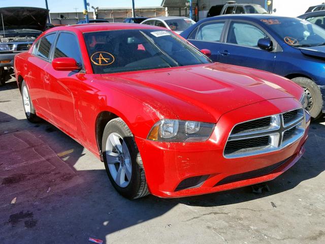 2C3CDXBG6DH672865 - 2013 DODGE CHARGER SE RED photo 1