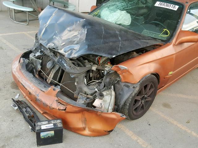 2HGEJ6446TH124553 - 1996 HONDA CIVIC DX ORANGE photo 9