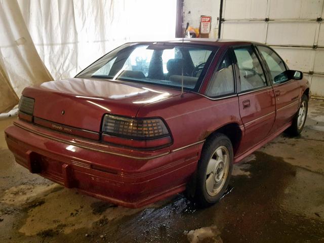 1G2WJ52M9RF328259 - 1994 PONTIAC GRAND PRIX მუქწითელი ფოტო 4