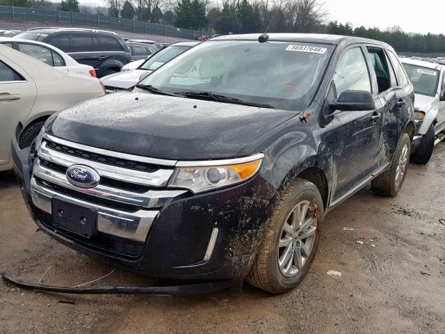 2FMDK3JC5DBE10699 - 2013 FORD EDGE SEL BLACK photo 2