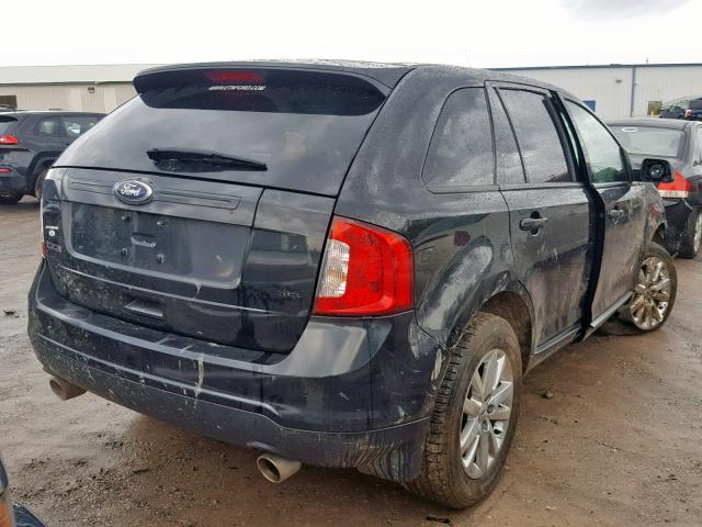 2FMDK3JC5DBE10699 - 2013 FORD EDGE SEL BLACK photo 4