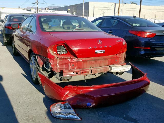 19UYA42601A026555 - 2001 ACURA 3.2CL TYPE RED photo 3