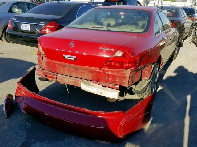 19UYA42601A026555 - 2001 ACURA 3.2CL TYPE RED photo 4