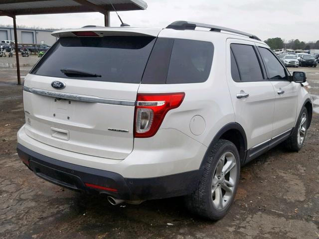 1FM5K7F82DGC02496 - 2013 FORD EXPLORER L WHITE photo 4