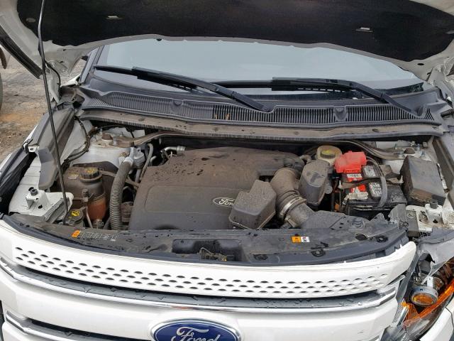 1FM5K7F82DGC02496 - 2013 FORD EXPLORER L WHITE photo 7