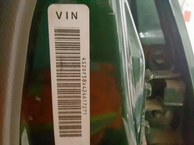 4S2DF58X424617271 - 2002 ISUZU AXIOM XS Yaşıl foto 10