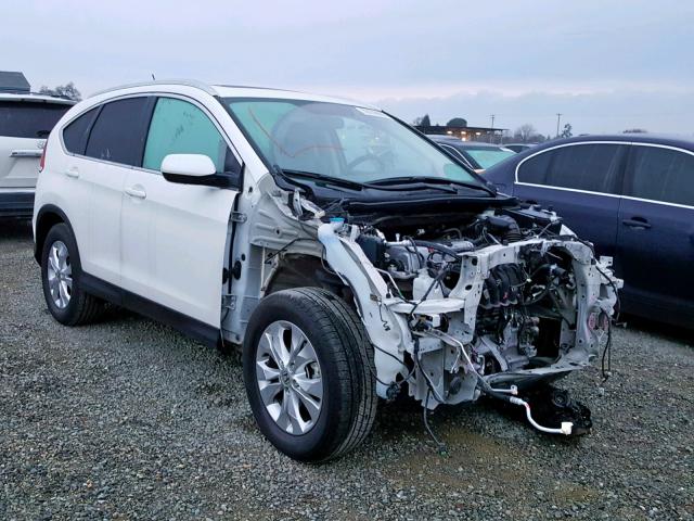 5J6RM4H77EL108782 - 2014 HONDA CR-V EXL WHITE photo 1